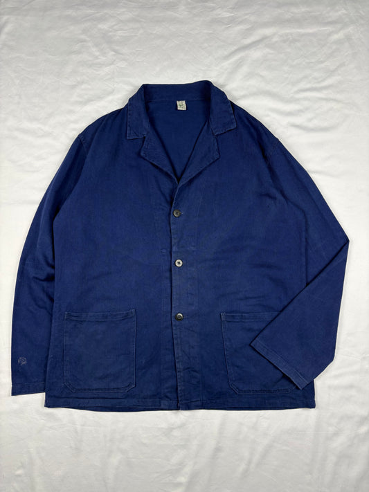 True Vintage 60s Blue French Workwear Chore Jacket (XL)
