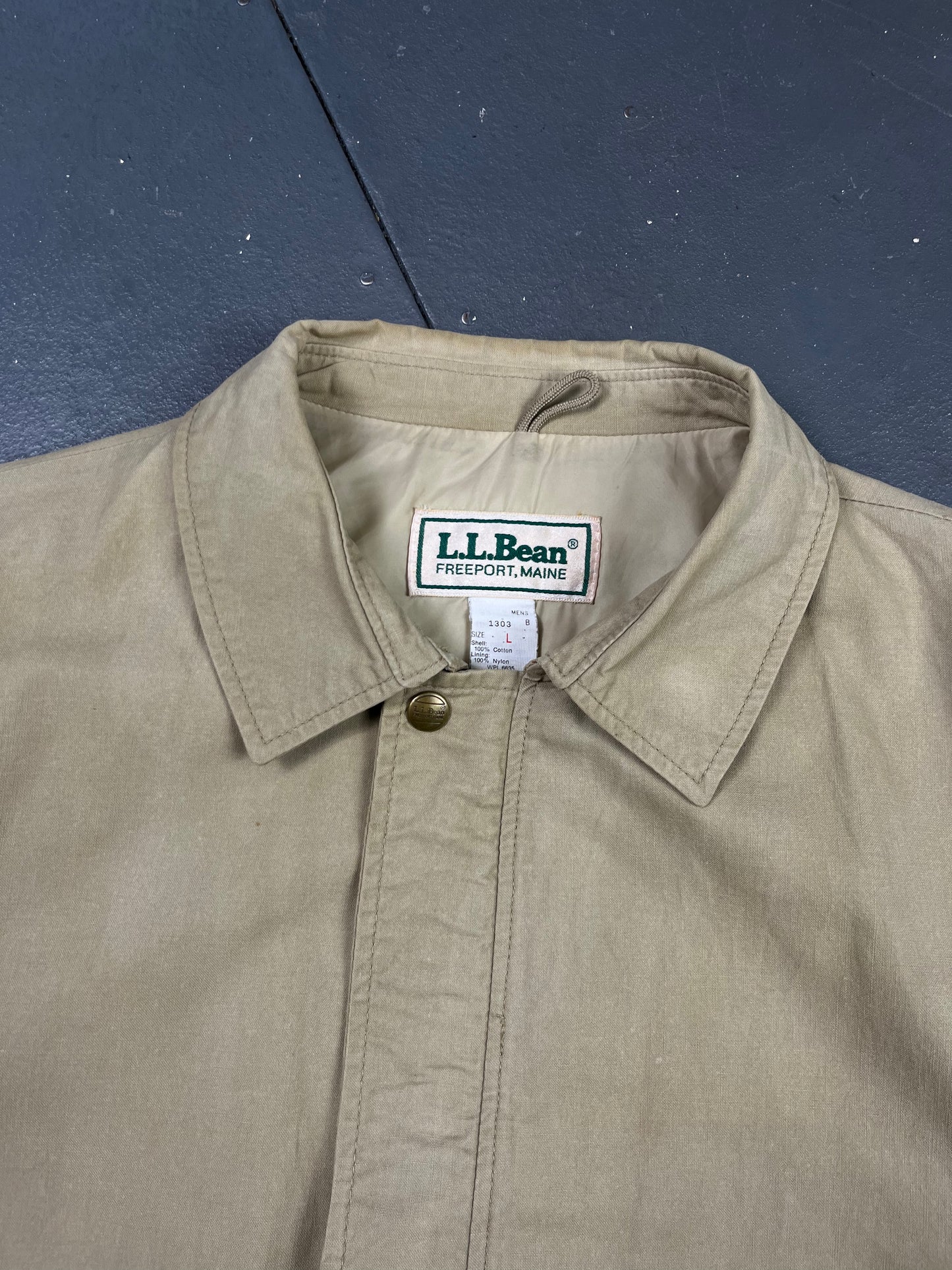 Vintage L.L. Bean 90s Cream Harrington Jacket (L)