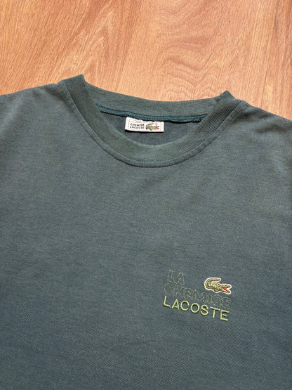 Vintage Lacoste Chemise Dark Green Heavyweight T-shirt (M)