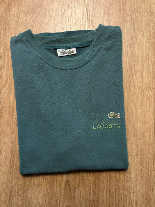 Vintage Lacoste Chemise Dark Green Heavyweight T-shirt (M)