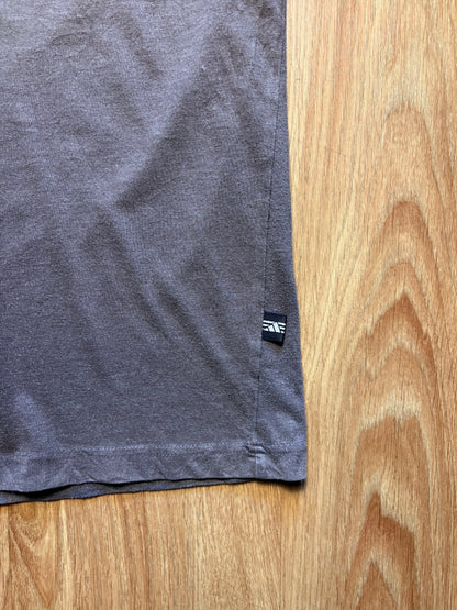 Vintage Adidas Three Stripes Dark Grey T-shirt (M)
