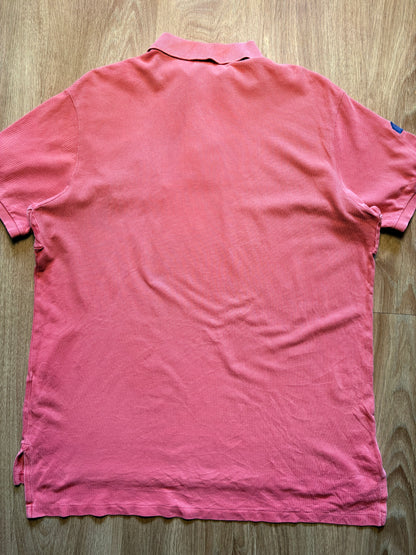 Ralph Lauren Big Horse 2000s Salmon Polo Top (XL)