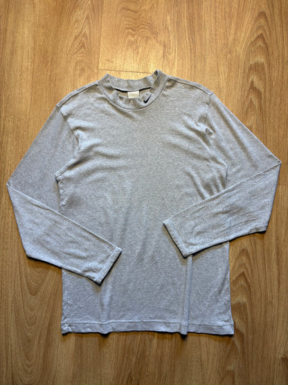 Vintage Nike Mock Neck Heather Grey Longsleeve Top (S)