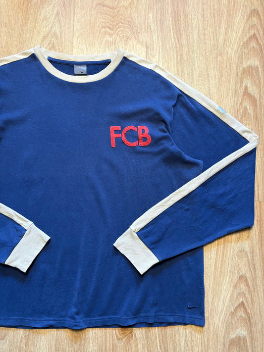 Vintage Nike Barcelona Football Longsleeve Top (XL)
