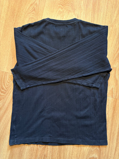 Vintage Marlboro Black Henley Longsleeve Top (L)