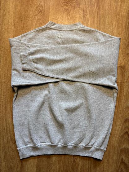 Vintage Reebok Embroidered Spellout Heather Grey Sweatshirt (M)