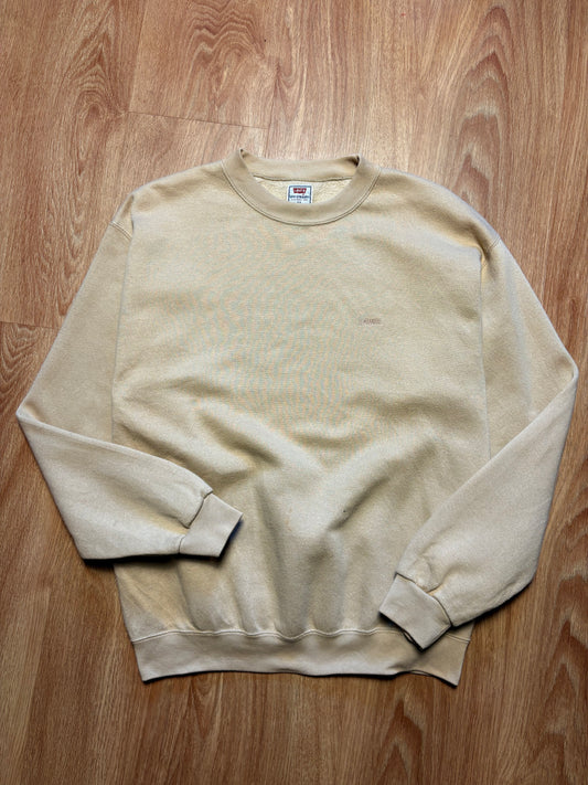 Vintage Levi's Strauss Cream Heavyweight Sweatshirt (M)