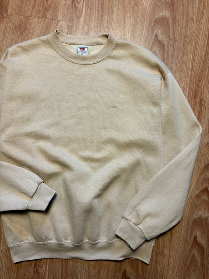 Vintage Levi's Strauss Cream Heavyweight Sweatshirt (M)