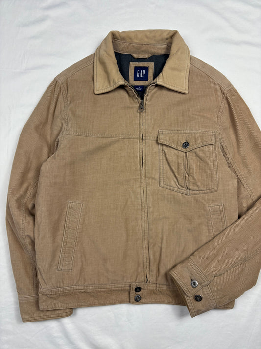 GAP 2000s Beige Quilted Corduroy Jacket (S)
