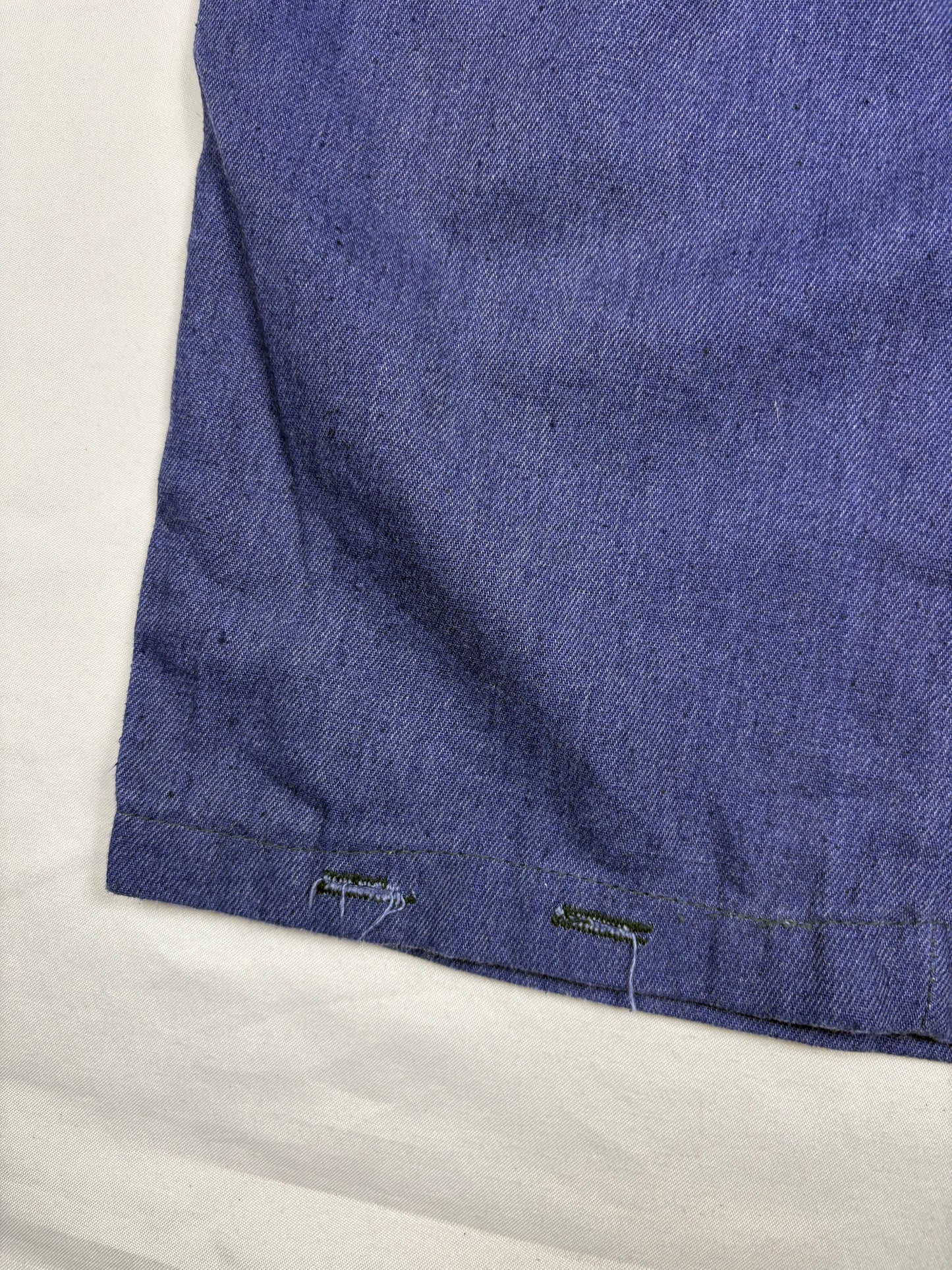 True Vintage 60s Blue French Workwear Cotton Trousers (32x30)