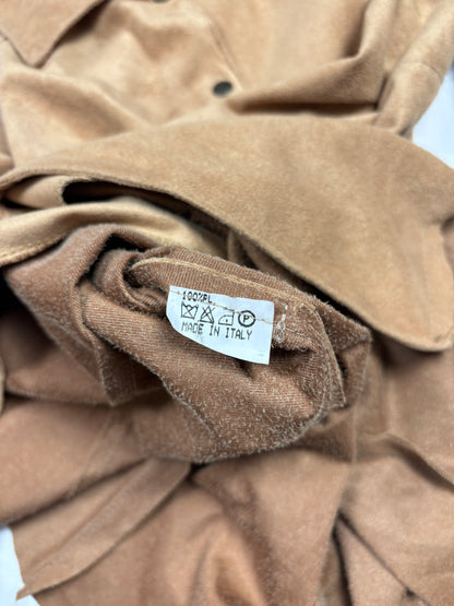 Vintage Italian Made Beige Crushed Velvet Shirt (women's S)
