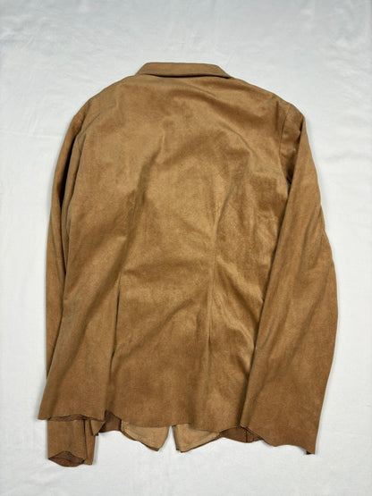 Vintage Italian Made Beige Crushed Velvet Shirt (women's S)