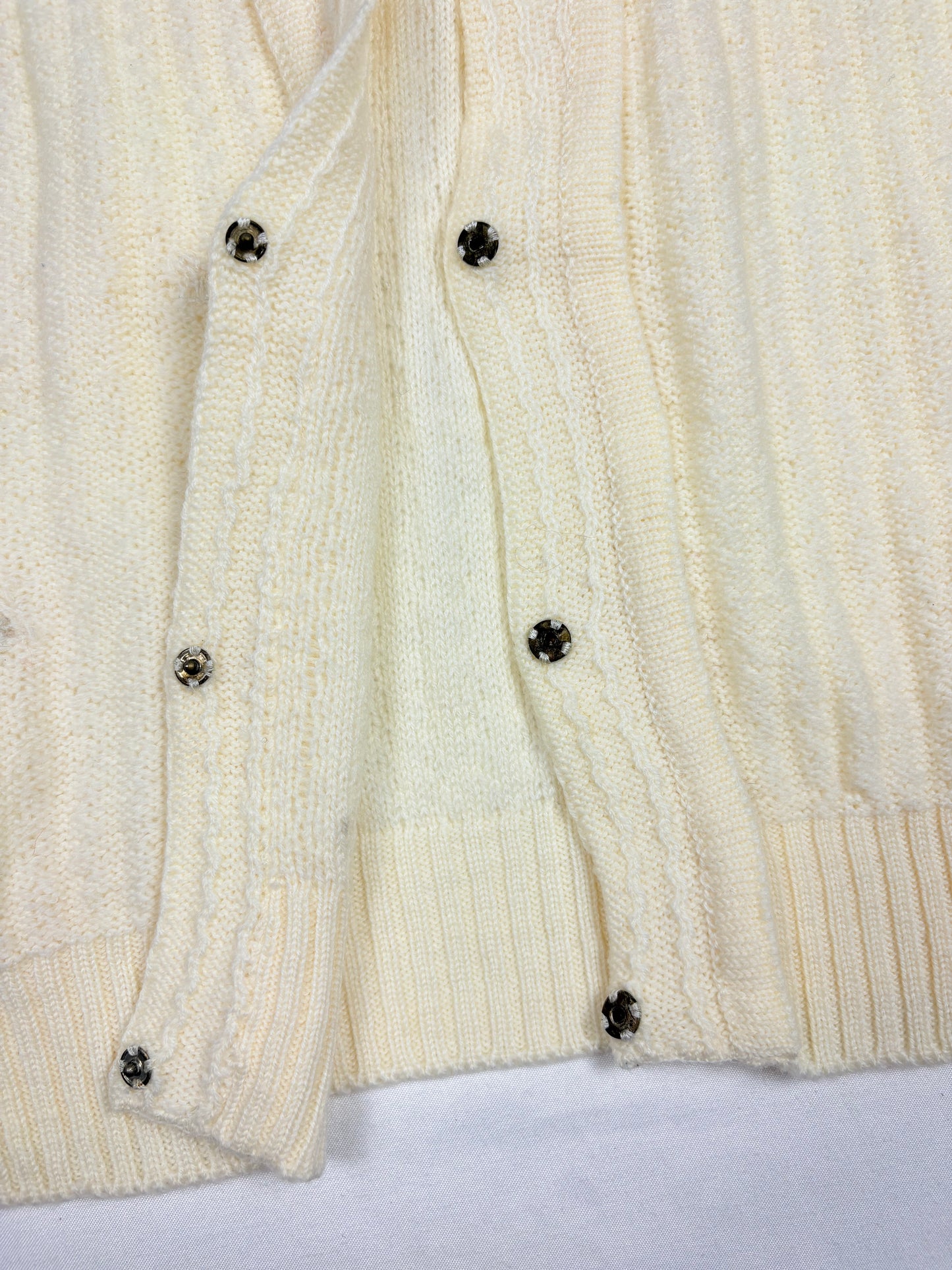 Vintage Italian Made Cream Knit Cardigan (women's S)