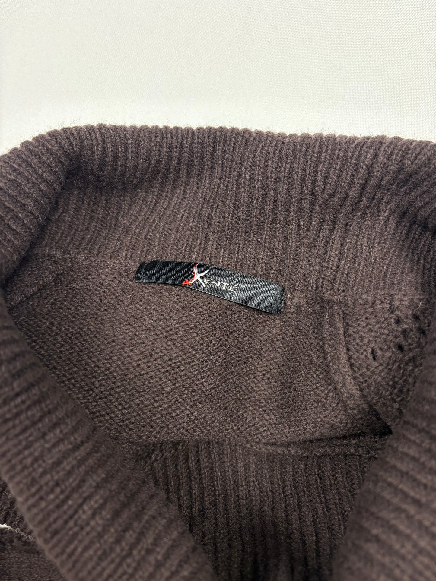 Vintage Italian Made Brown Wool Roll Neck Jumper (women's S)