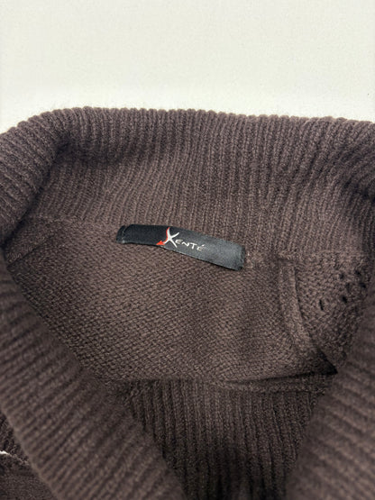 Vintage Italian Made Brown Wool Roll Neck Jumper (women's S)