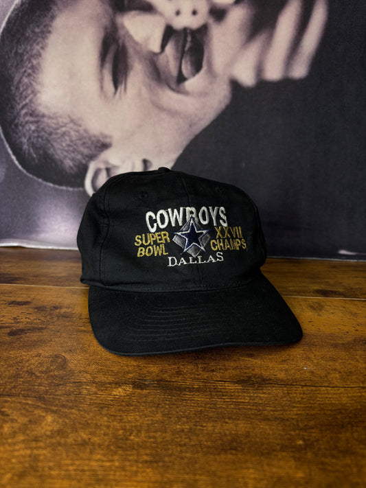Vintage Dallas Cowboys Super Bowl Black Trucker Hat