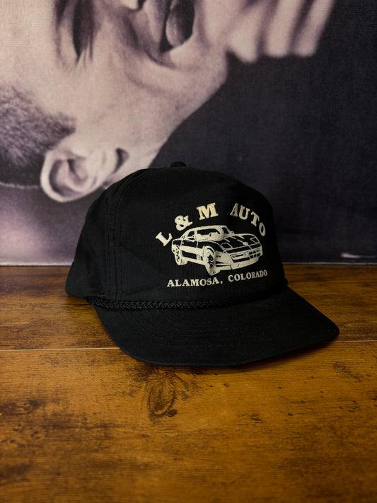 Vintage Corvette Black Trucker Hat