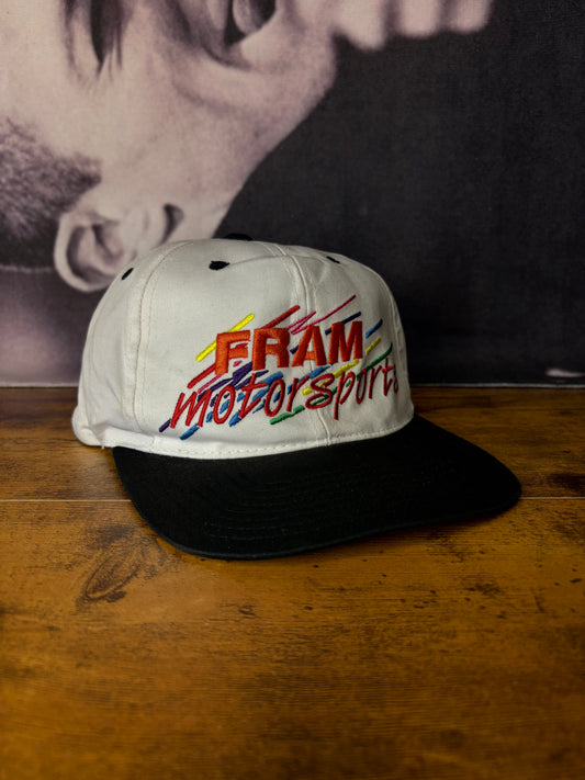 Vintage Motorsport White + Black Trucker Hat