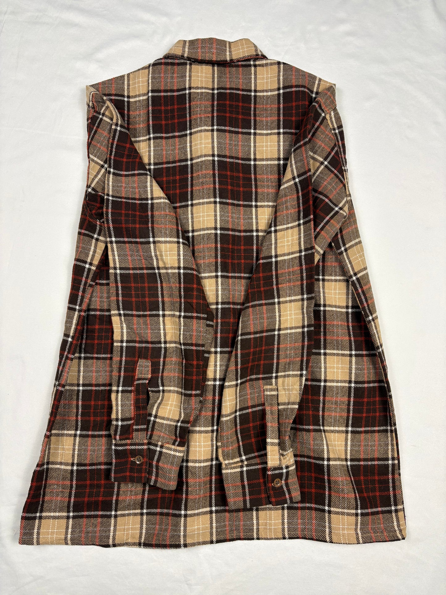 True Vintage 70s Brown Plaid Shirt (M)