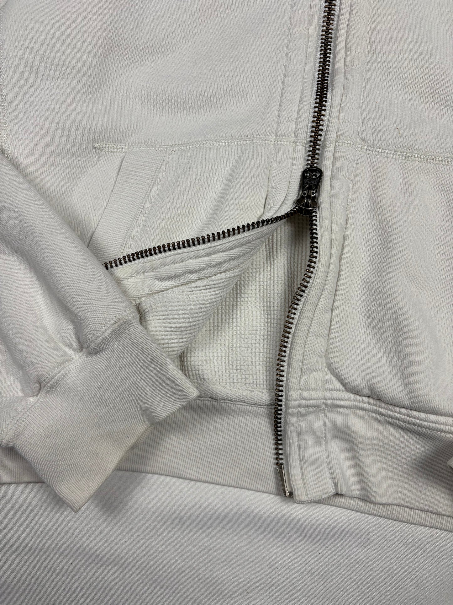 Ralph Lauren Heavyweight White Zip-up Hoodie (L)