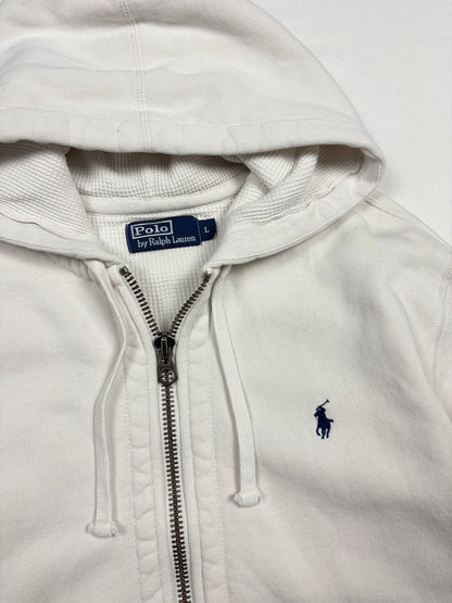 Ralph Lauren Heavyweight White Zip-up Hoodie (L)