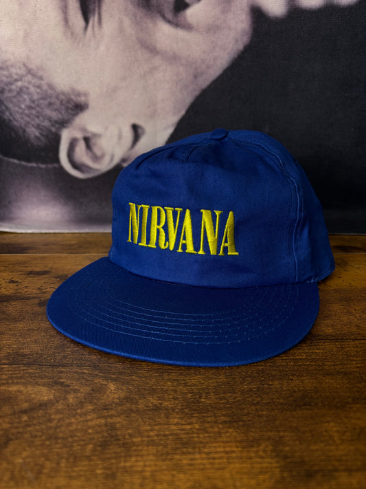 Vintage Nirvana 90s Blue Trucker Hat