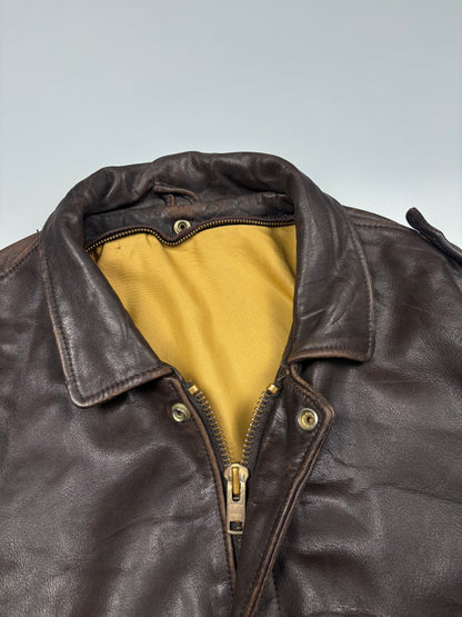 Vintage 1980s Aviation Leather A-2 Flight Jacket (M)