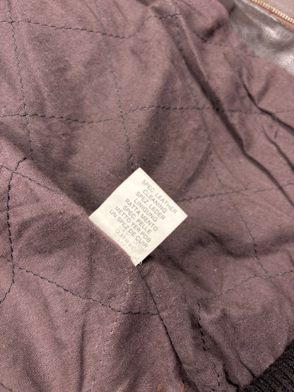 Vintage 1980s Fur Collar Aviation Leather A-2 Flight Jacket (women's S)