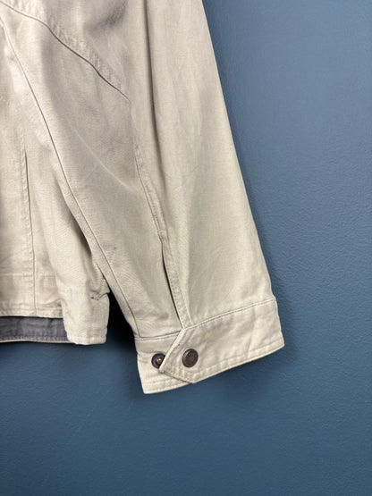 Vintage Columbia Sportswear Double Zip Cream Harrington Jacket (XL)