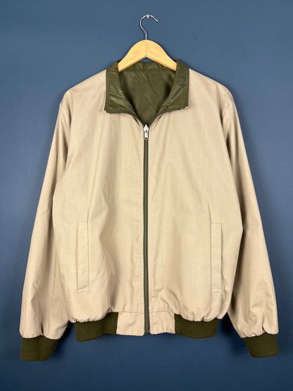 Vintage St. Michaels Marks & Spencers Reversible Harrington Jacket (L)