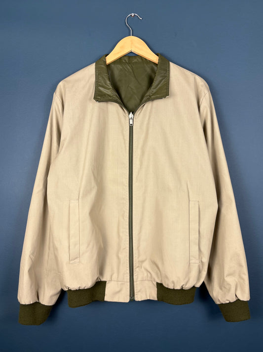 Vintage St. Michaels Marks & Spencers Reversible Harrington Jacket (L)
