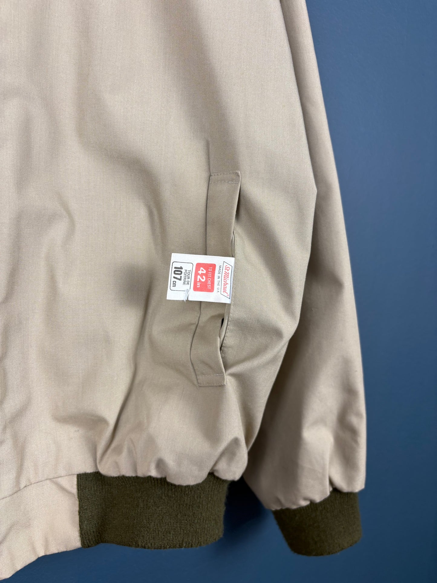 Vintage St. Michaels Marks & Spencers Reversible Harrington Jacket (L)