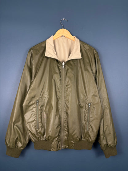Vintage St. Michaels Marks & Spencers Reversible Harrington Jacket (L)