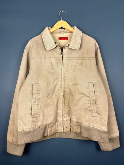 Vintage Levi's Cream Canvas Harrington Jacket (L)
