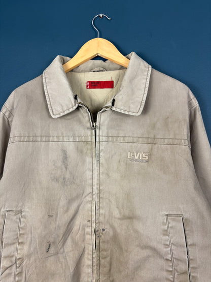 Vintage Levi's Cream Canvas Harrington Jacket (L)