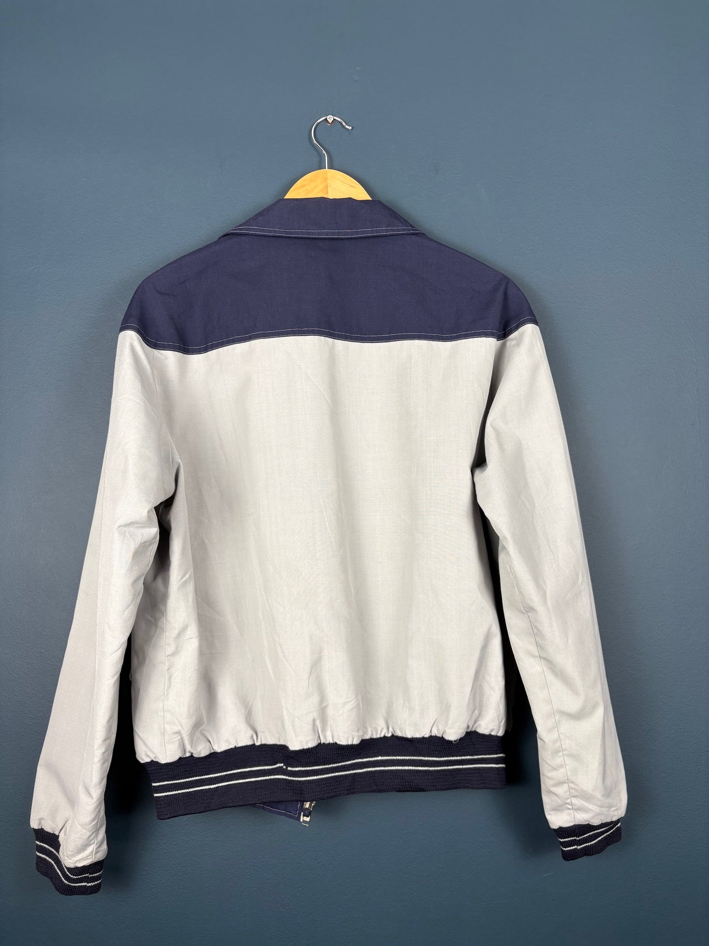 Vintage 80s European Navy Reversible Harrington Jacket (M)