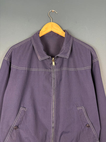 Vintage 80s European Navy Reversible Harrington Jacket (M)