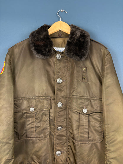 Vintage Blauer USA Khaki Green Police Jacket (L)