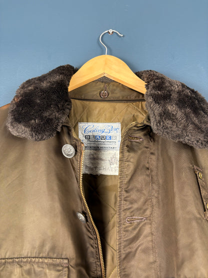 Vintage Blauer USA Khaki Green Police Jacket (L)