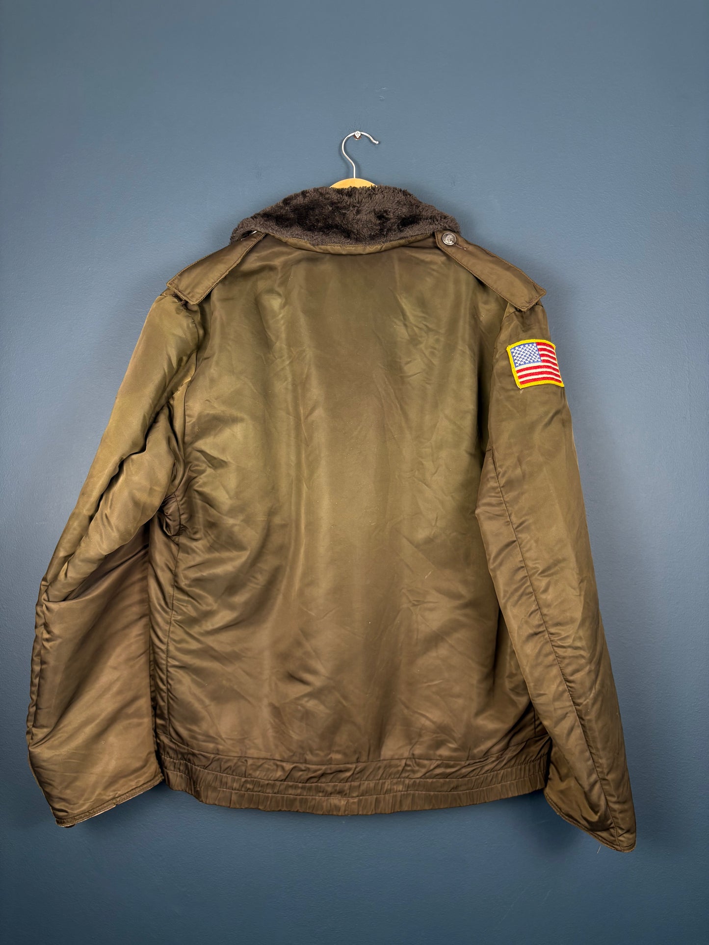 Vintage Blauer USA Khaki Green Police Jacket (L)