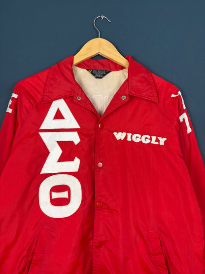 Vintage 80s Sears USA College Red Coach Jacket (S)