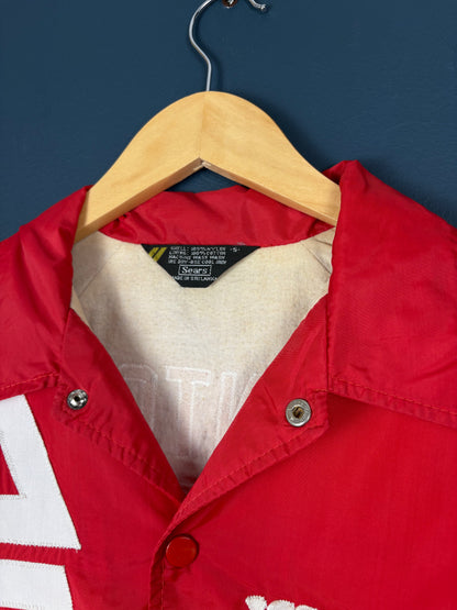 Vintage 80s Sears USA College Red Coach Jacket (S)