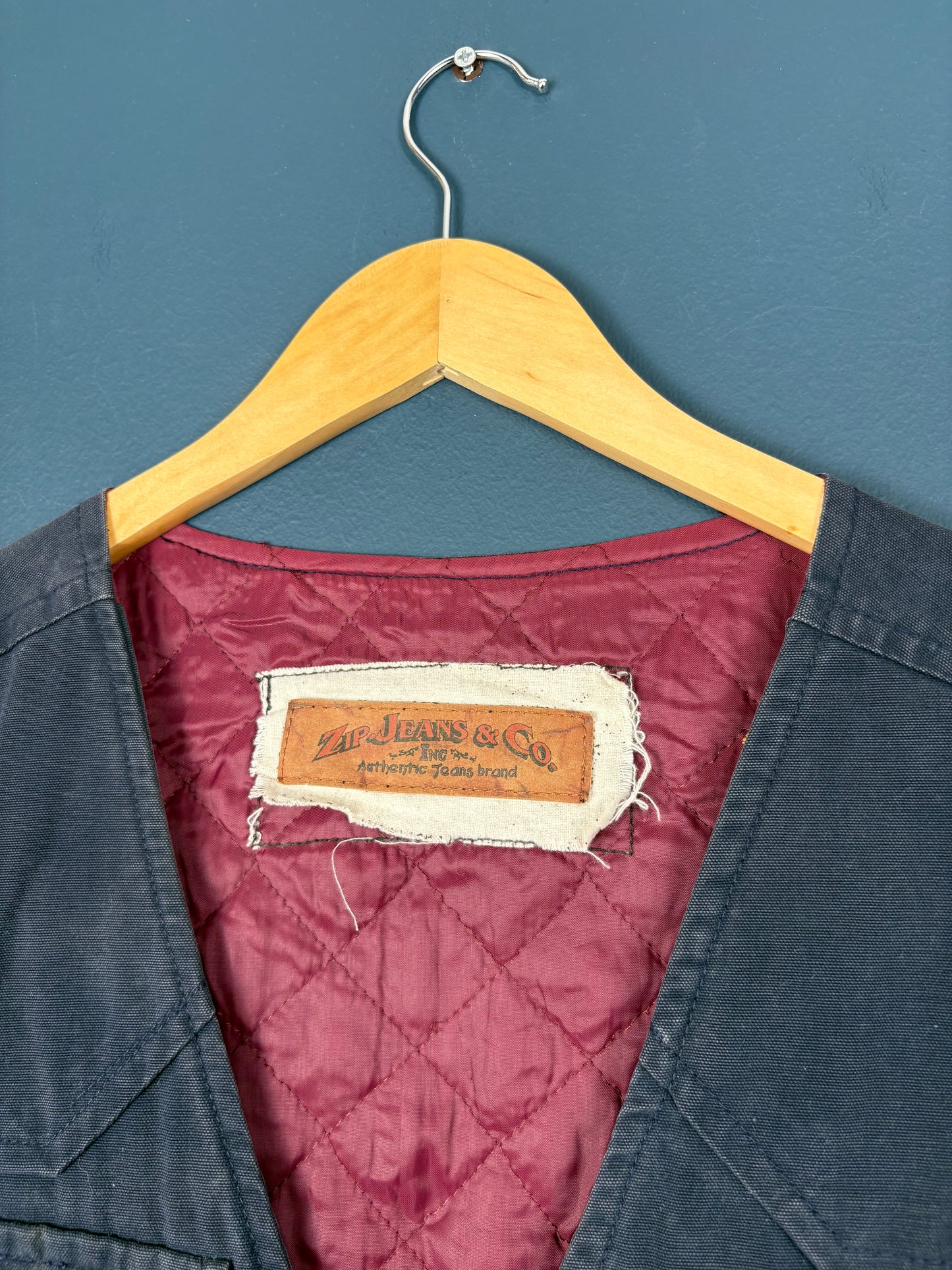 Vintage 80s Zip Jeans & Co Technical Pocket Vest Jacket (L)