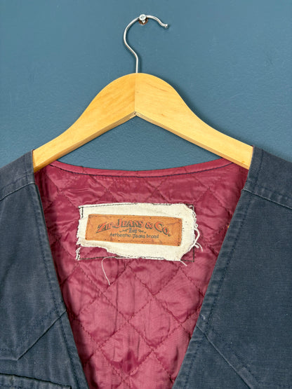 Vintage 80s Zip Jeans & Co Technical Pocket Vest Jacket (L)