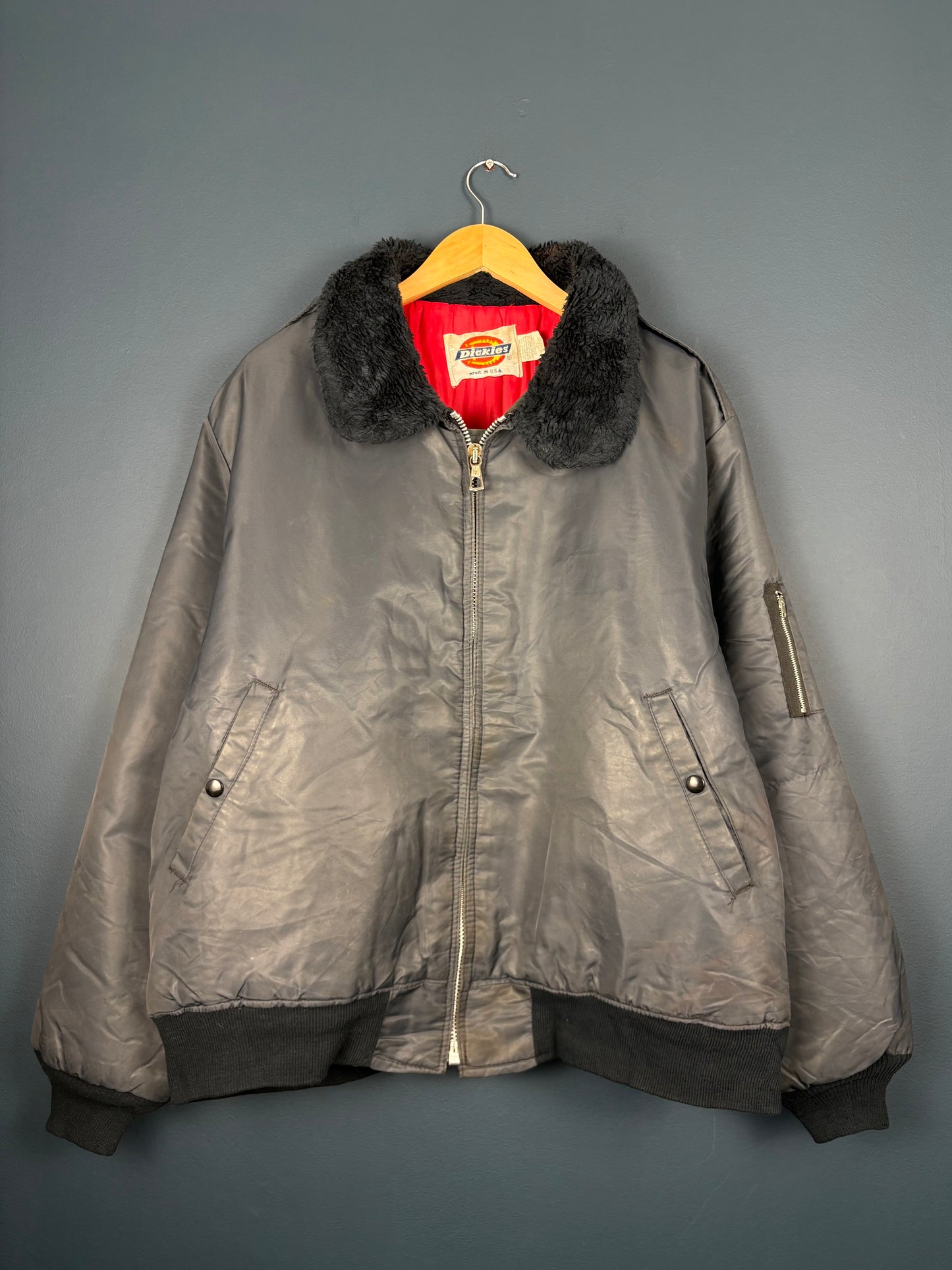 Vintage Dickies Workwear USA Made Navy Bomber Jacket (XL)