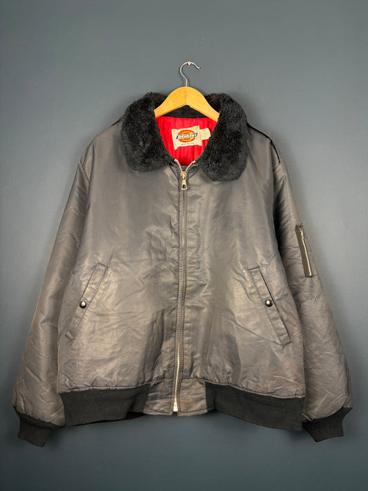Vintage Dickies Workwear USA Made Navy Bomber Jacket (XL)
