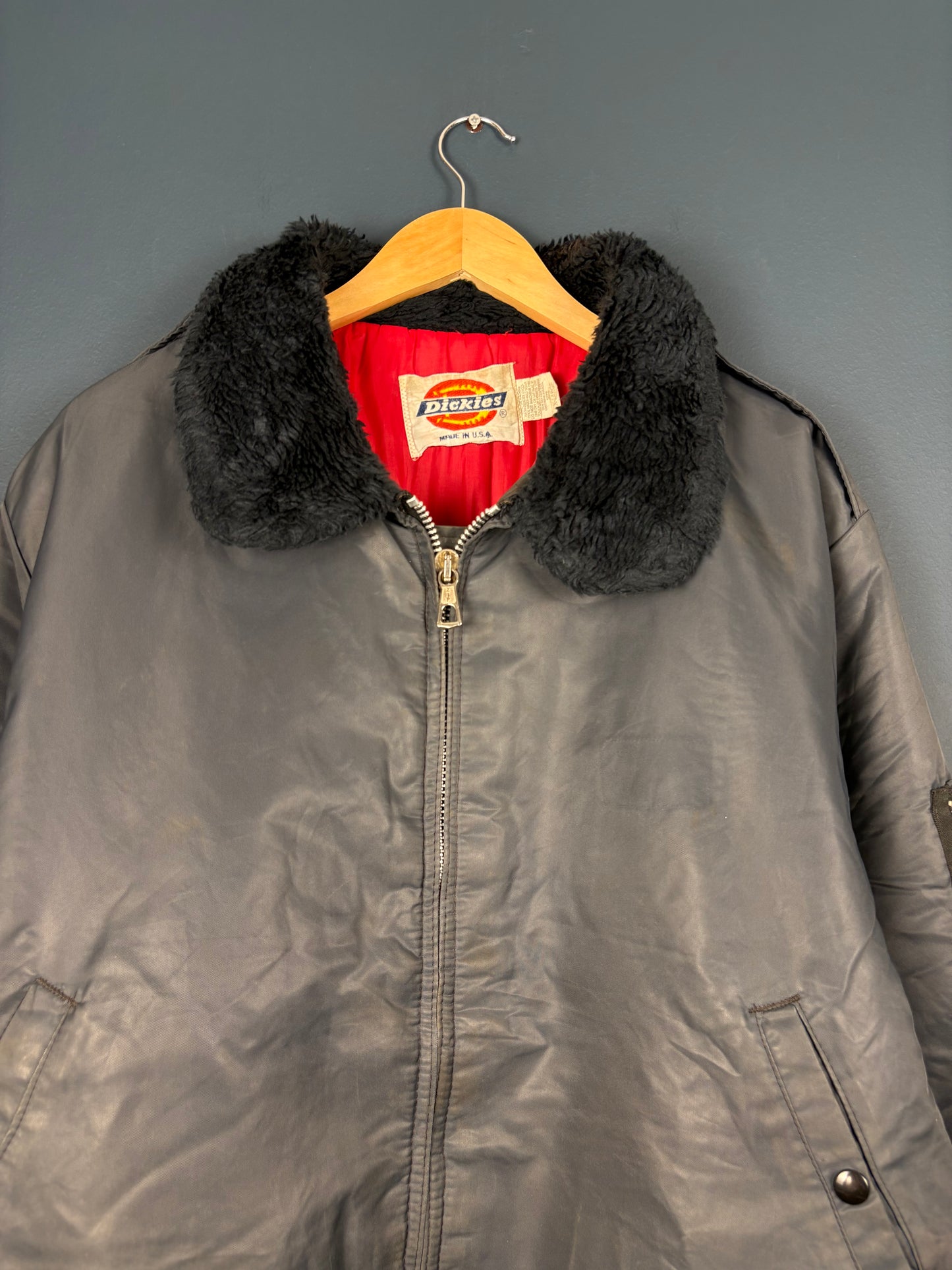 Vintage Dickies Workwear USA Made Navy Bomber Jacket (XL)