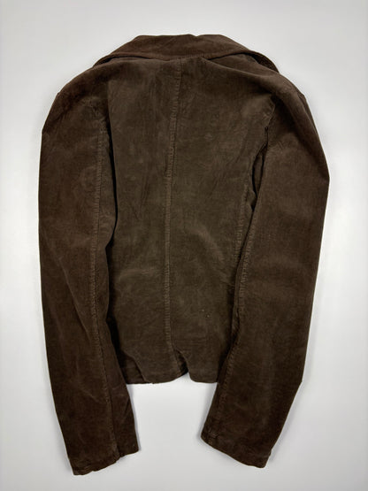 2000s Italian Made Brown Corduroy Blazer Jacket (women's S)