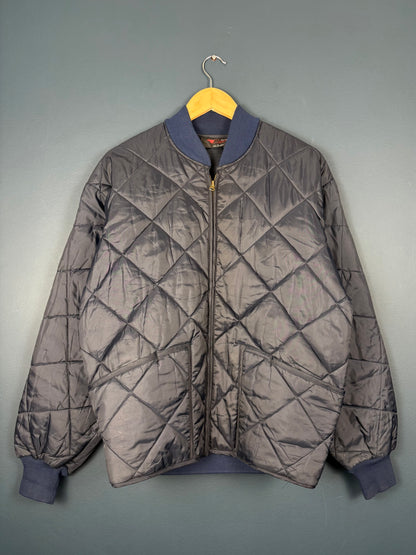 Vintage 80s Diamond Stitch Korean Made Surplus Jacket (L)