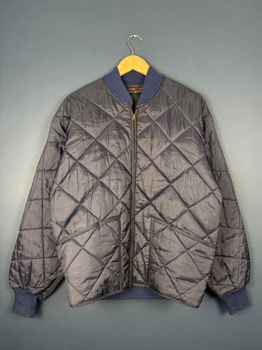 Vintage 80s Diamond Stitch Korean Made Surplus Jacket (L)